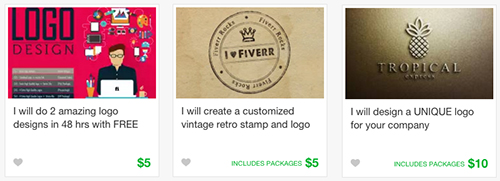 Fiverr.com – devaluing designers, branding, and the design process.